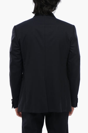 CC COLLECTION Two-Button Wool Jacket ACADEMY CERIMO with Shawl Collar