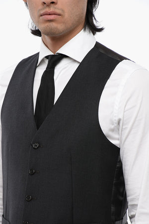 TREND Gilet in Lana Vergine con Martingala Posteriore