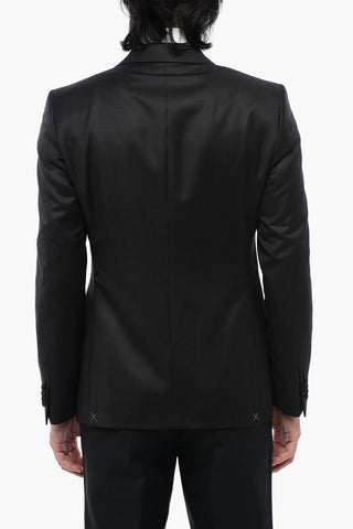 CC COLLECTION Virgin Wool Ceremony Blazer with Peak Lapel