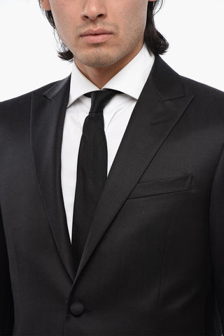 CC COLLECTION Virgin Wool Ceremony Blazer with Peak Lapel
