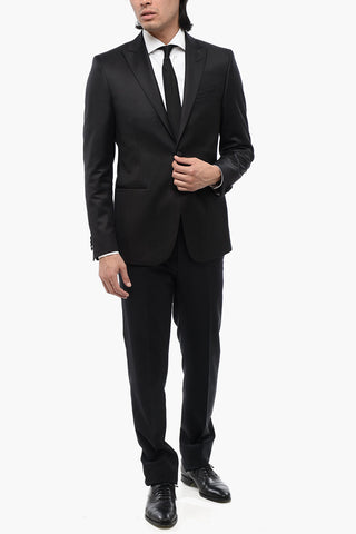 CC COLLECTION Virgin Wool Ceremony Blazer with Peak Lapel