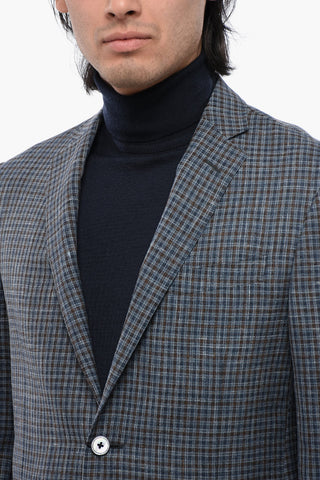 Plaid Check ACADEMY SOFT Silk Blend Blazer