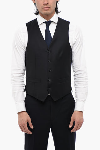 CC COLLECTION Virgin Wool Waistcoat with Martingale