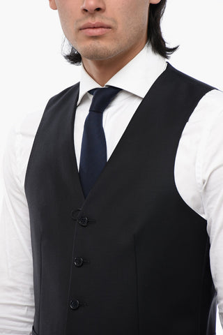 CC COLLECTION Virgin Wool Waistcoat with Martingale
