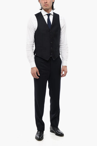 CC COLLECTION Virgin Wool Waistcoat with Martingale
