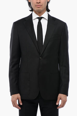 CC COLLECTION Slim-Fit Halbgefütterter Blazer aus Schurwolle