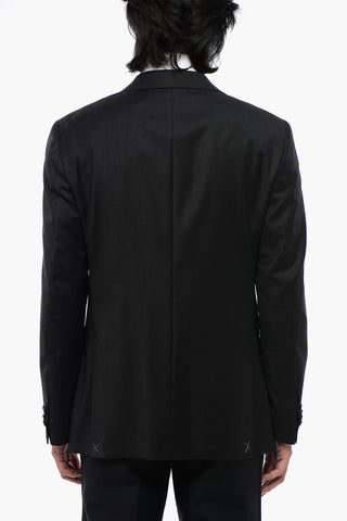CC COLLECTION Slim-Fit Halbgefütterter Blazer aus Schurwolle