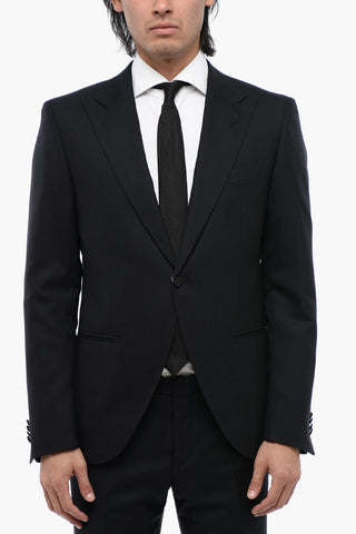 CODE Blazer in Misto Lana Jacquard con Rever a Lancia