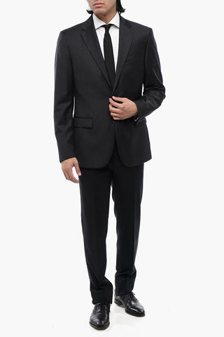 TREND Virgin Wool Side Vents Notch Lapel 2-Button Blazer