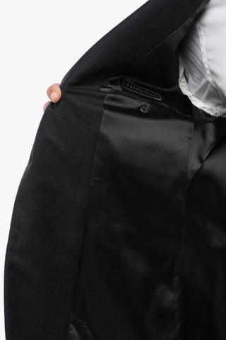 TREND Virgin Wool Side Vents Notch Lapel 2-Button Blazer
