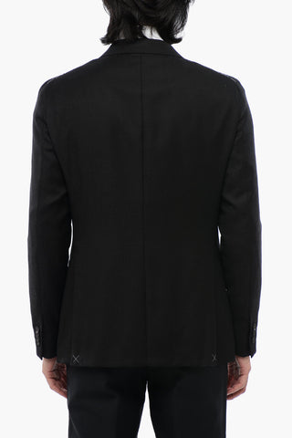  CC COLLECTION Virgin Wool Peak Lapel 2-Button Blazer