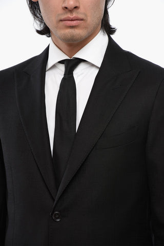  CC COLLECTION Virgin Wool Peak Lapel 2-Button Blazer
