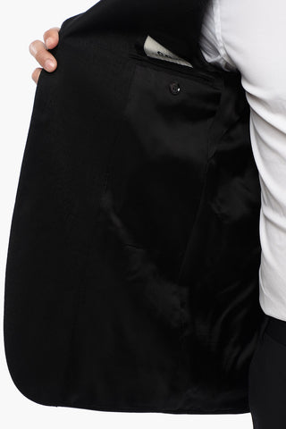  CC COLLECTION Virgin Wool Peak Lapel 2-Button Blazer