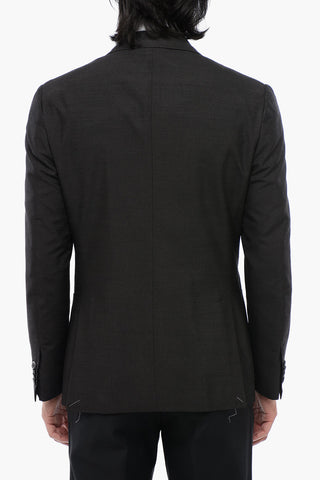 Blazer Semifoderato in Seta con Rever a Lancia