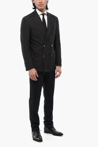 Blazer Semifoderato in Seta con Rever a Lancia