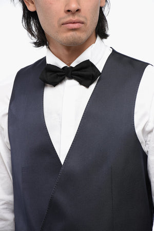 Double-Breasted Silk Vest with Martingale