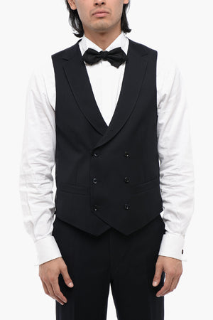 CC COLLECTION Virgin Wool Double-Breasted Waistcoat REWARD CERIMONIA