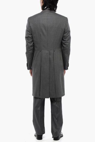 Virgin Wool and Silk CERIM.LEADER Ceremony Groom with Peak Lapel