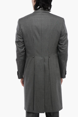 Virgin Wool and Silk CERIM.LEADER Ceremony Groom with Peak Lapel