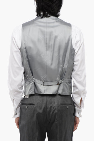 Virgin Wool and Silk CERIM.LEADER Ceremony Groom with Peak Lapel