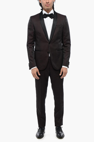 Satin Suit with Damasco Motif