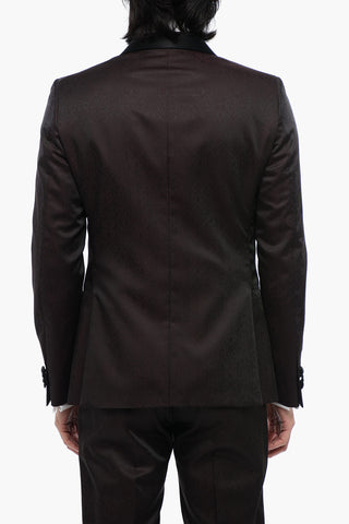 Satin Suit with Damasco Motif