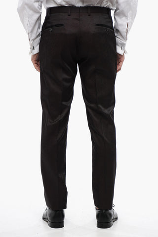 Satin Suit with Damasco Motif