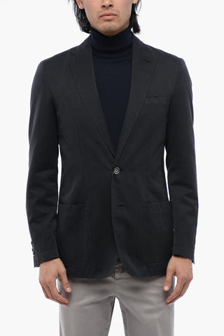 ID Herringbone Wool Unlined Blazer