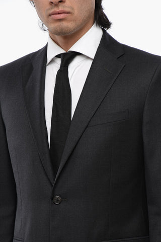 TREND Giacca a 2 Bottoni in Lana Vergine Due Spacchi Revers Classico