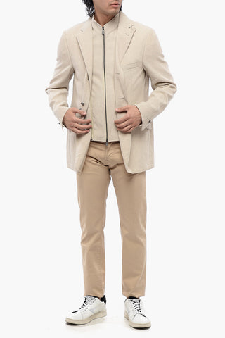 ID Blazer Multitasca in Lino con Chest Piece Removibile