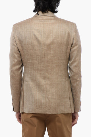 CC COLLECTION Giacca a 2 Bottoni Plain Herringbone Due Spacchi Revers Classico