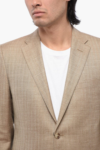 CC COLLECTION Giacca a 2 Bottoni Plain Herringbone Due Spacchi Revers Classico