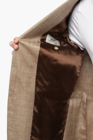 CC COLLECTION Giacca a 2 Bottoni Plain Herringbone Due Spacchi Revers Classico
