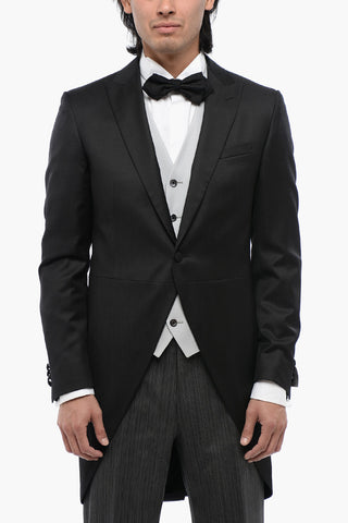 CC COLLECTION Virgin Wool Center Vent Peak Lapel CEREM.RESET Ceremony Groom