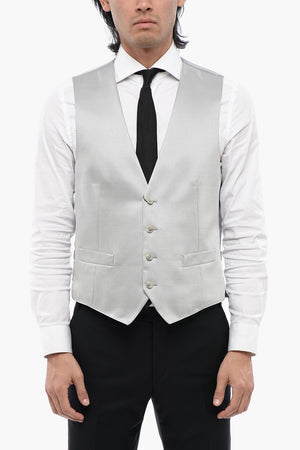 CC COLLECTION Bicolour Wool-Blend Waistcoat RETAILORED