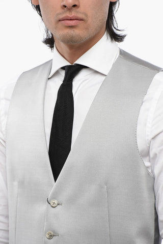 CC COLLECTION Bicolour Wool-Blend Waistcoat RETAILORED