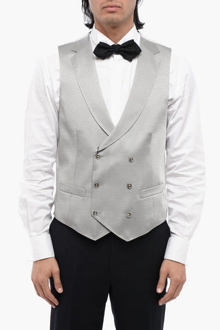 CC COLLECTION Two-Tone Double-Breasted Vest