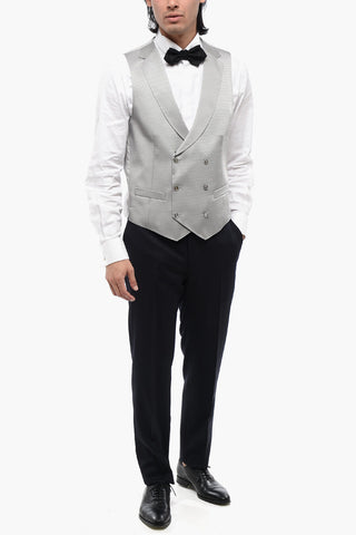 CC COLLECTION Two-Tone Double-Breasted Vest