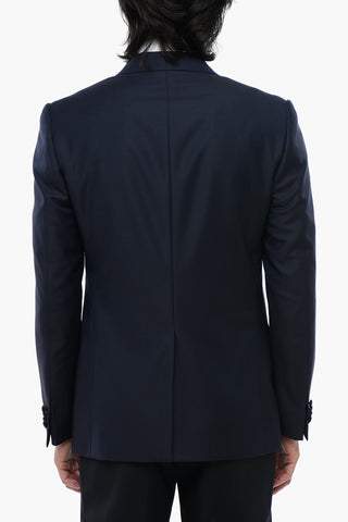 Virgin Wool CERIMONIA ACADEMY Blazer with Satin Lapel