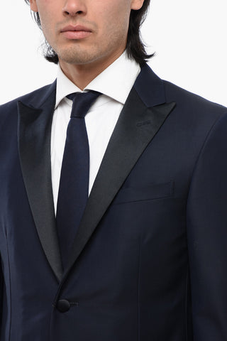 Virgin Wool CERIMONIA ACADEMY Blazer with Satin Lapel