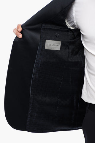 Virgin Wool CERIMONIA ACADEMY Blazer with Satin Lapel