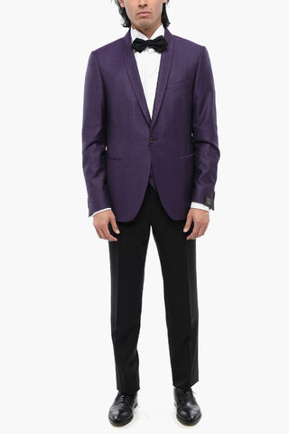 Silk Blend CERIMONIA ACADEMY 3-Piece Suit with Shawl Lapel