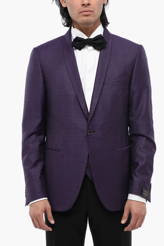 Silk Blend CERIMONIA ACADEMY 3-Piece Suit with Shawl Lapel