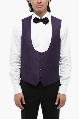 Silk Blend CERIMONIA ACADEMY 3-Piece Suit with Shawl Lapel