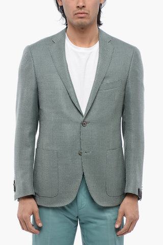 Unlined Blazer ACADEMY SOFT Wool-Blend Jacquard