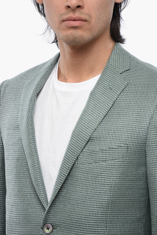 Unlined Blazer ACADEMY SOFT Wool-Blend Jacquard