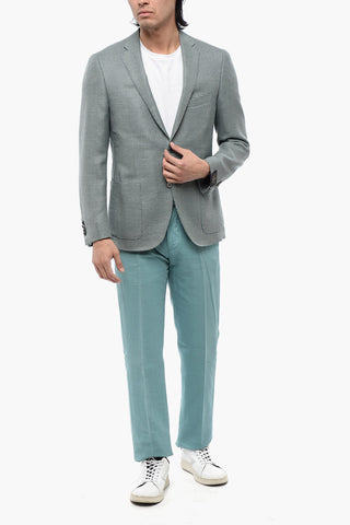 Unlined Blazer ACADEMY SOFT Wool-Blend Jacquard