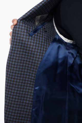 CC COLLECTION Virgin Wool Blazer with Pin Check Pattern
