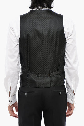 Abito 3 Pezzi A Righe Con Bordi In Satin