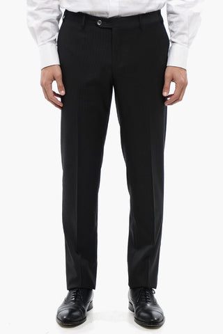 Abito 3 Pezzi A Righe Con Bordi In Satin